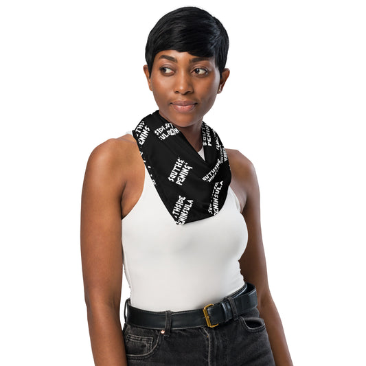 Southside Peninsula Bandana Black/White AOP