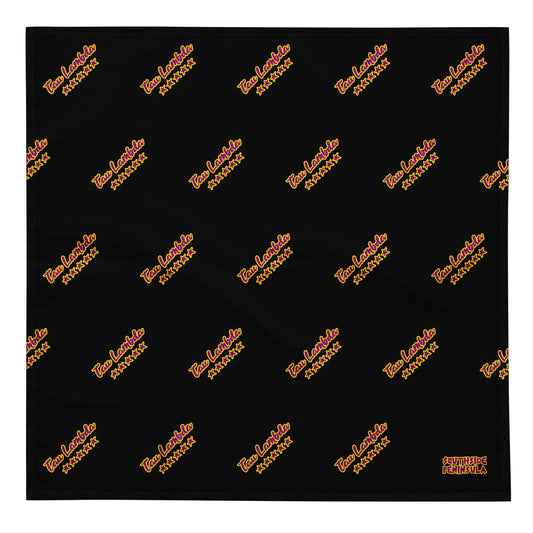 Tau Lambda x 5 Stars Bandana Black/Purple/Gold AOP