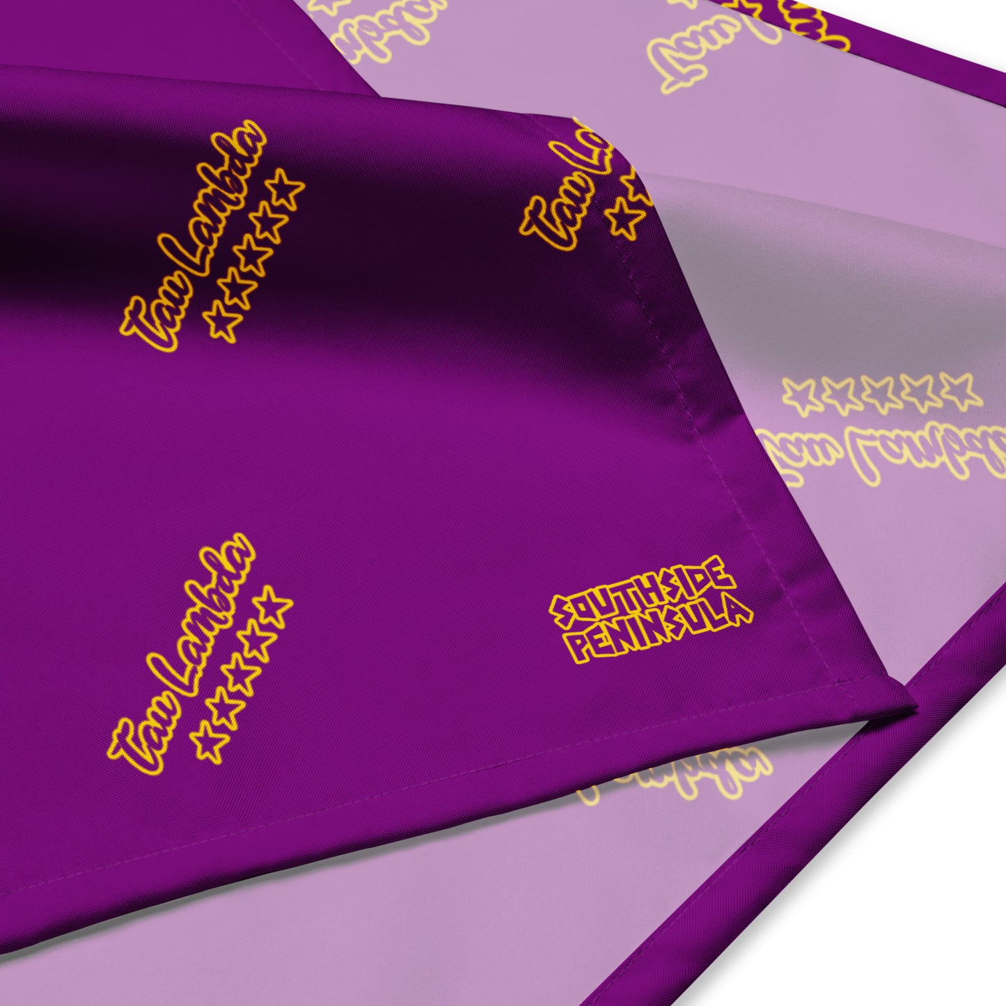 Tau Lambda x 5 Stars Bandana Purple/Purple/Gold AOP