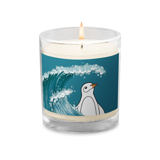 Penguin x Ocean Waves Glass Jar Soy Wax Candle