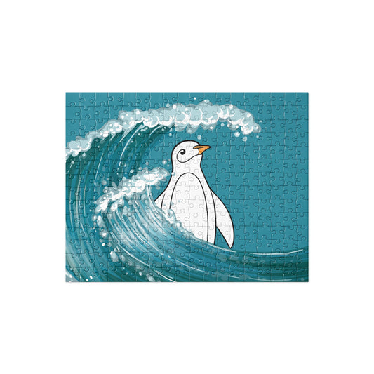 Penguin x Ocean Waves Jigsaw Puzzle