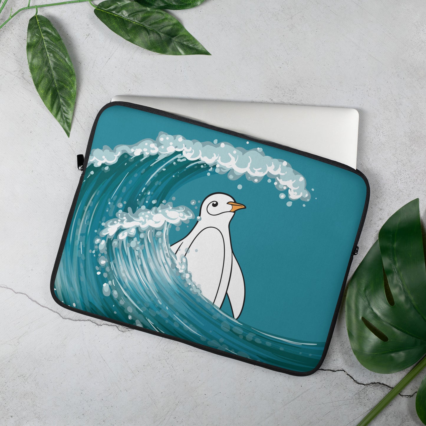 Penguin x Ocean Waves Laptop Sleeve