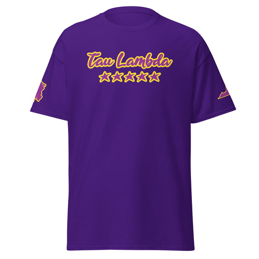 Tau Lambda x 5 Star Men's Classic T-Shirt Purple DTG