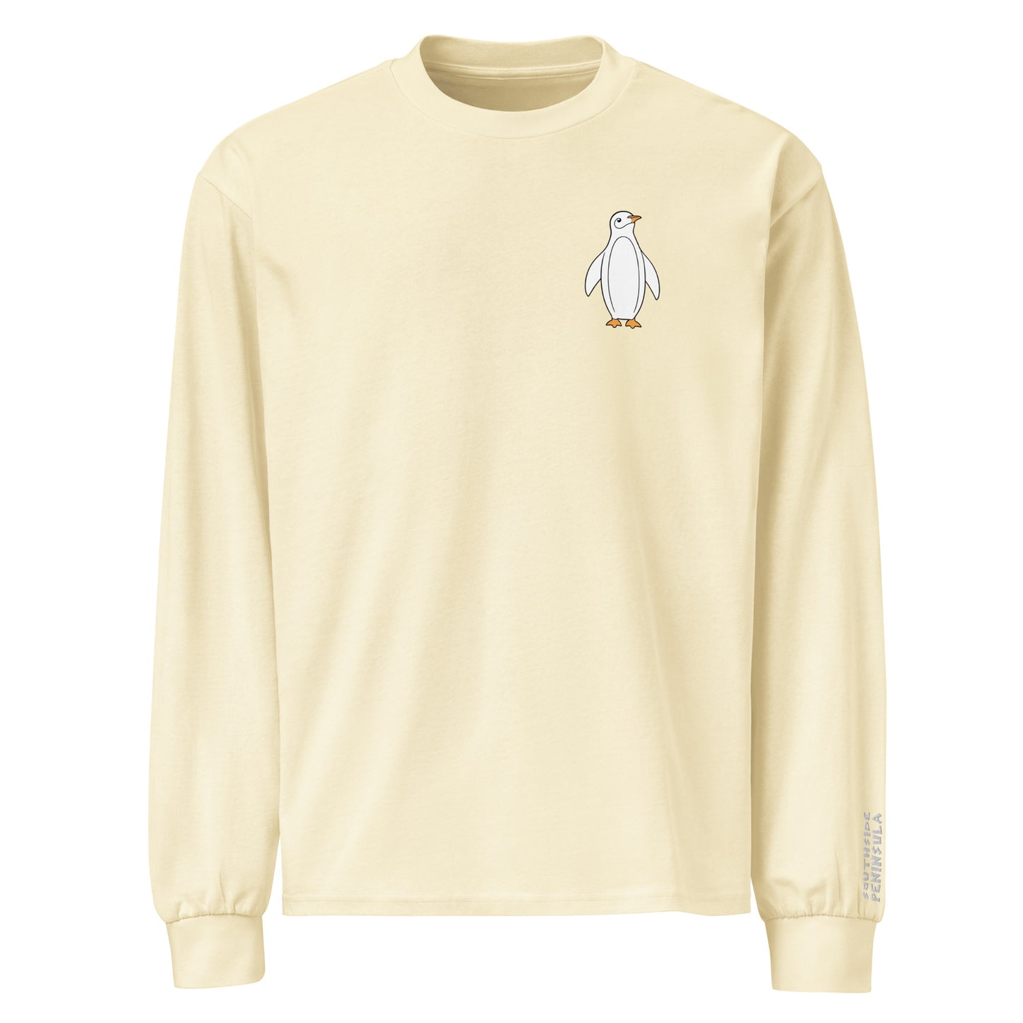 Penguin Unisex Premium Heavyweight Long Sleeve T-Shirt DTG/Embroidered