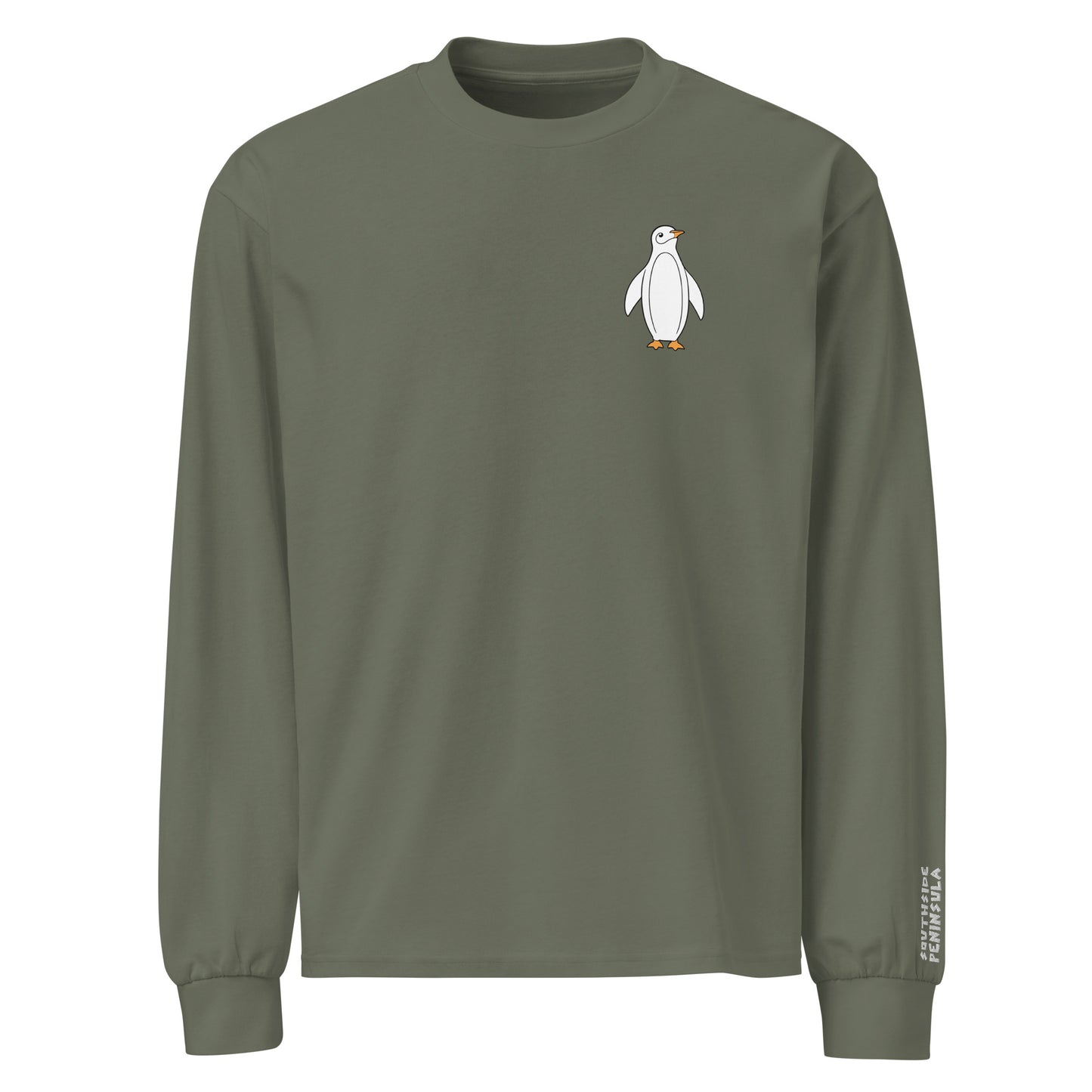 Penguin Unisex Premium Heavyweight Long Sleeve T-Shirt DTG/Embroidered