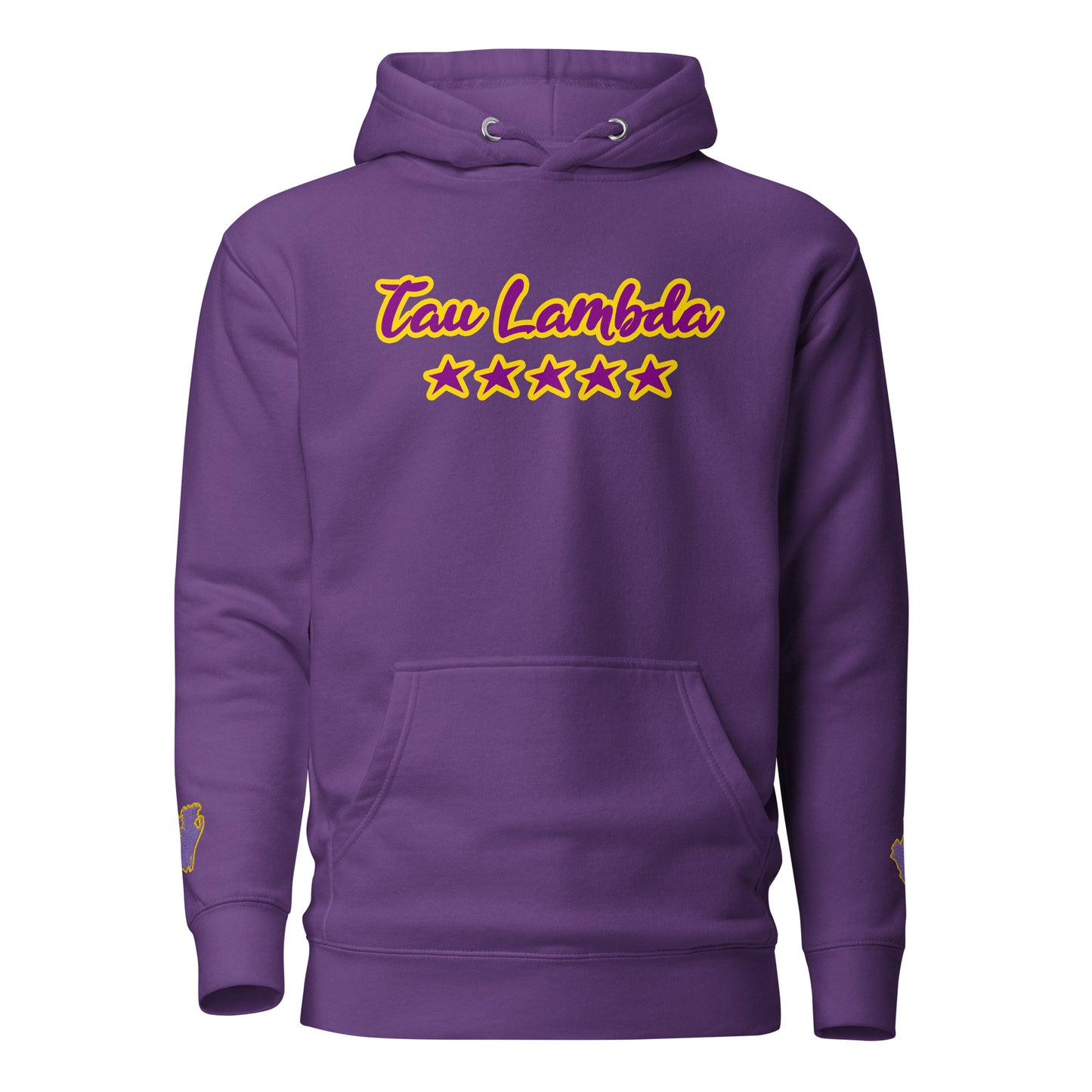 Tau Lambda x 5 Star Men's Premium Hoodie Purple/Purple/Gold DTG/Embroidered