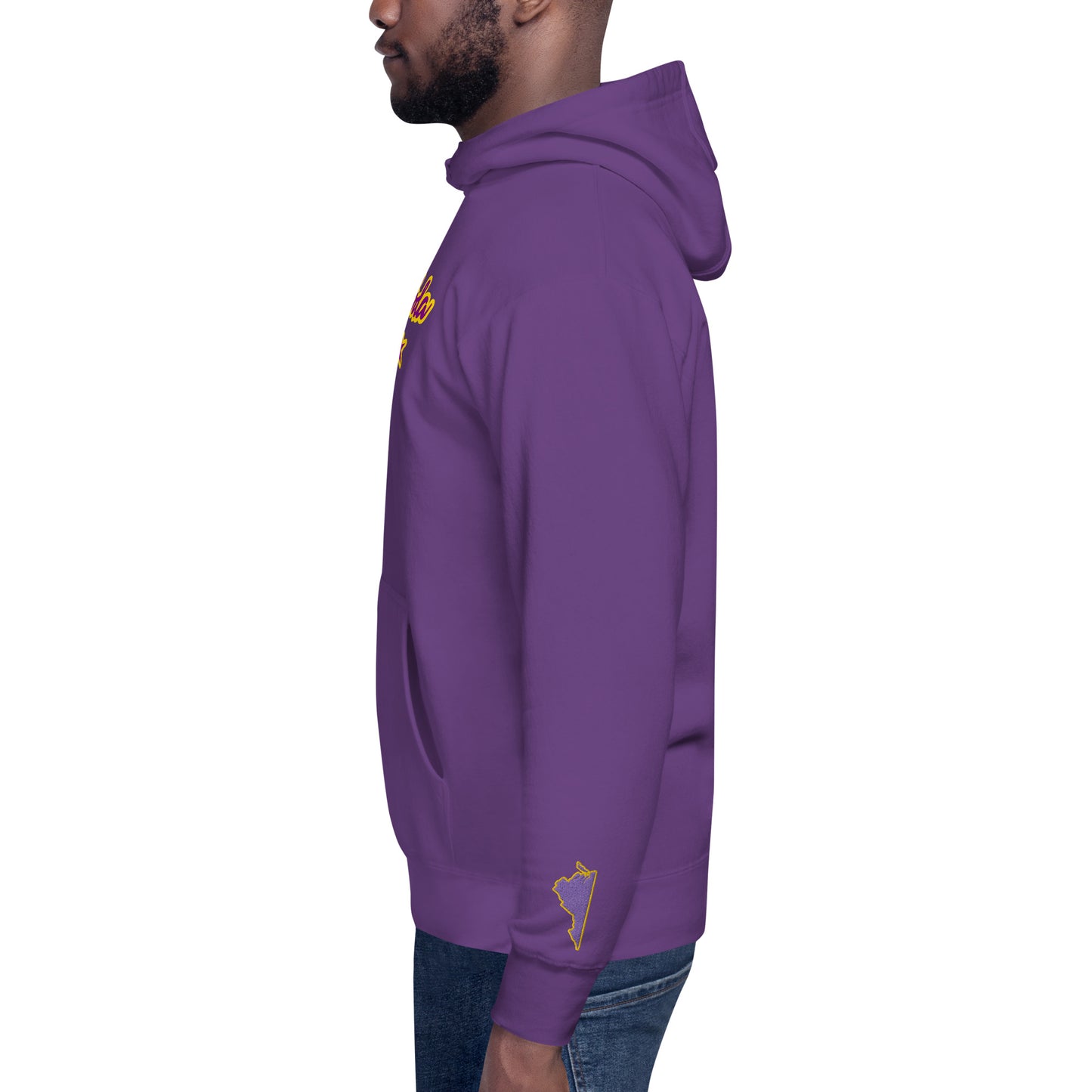 Tau Lambda x 5 Star Men's Premium Hoodie Purple/Purple/Gold DTG/Embroidered