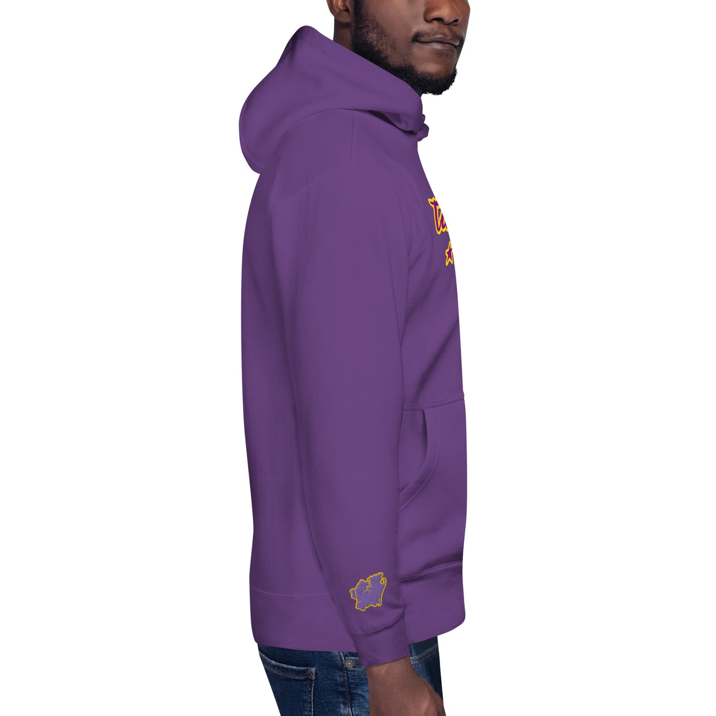 Tau Lambda x 5 Star Men's Premium Hoodie Purple/Purple/Gold DTG/Embroidered