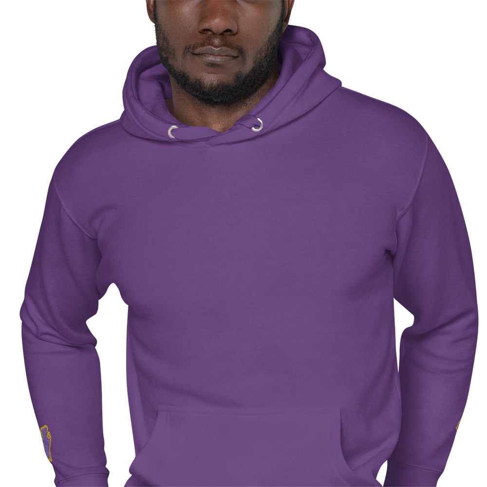 Tau Lambda x 5 Star Men's Premium Hoodie Purple/Purple/Gold DTG/Embroidered